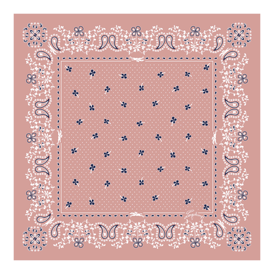 Foulard di seta 50 French Bandana , OTHER - Tè rosa