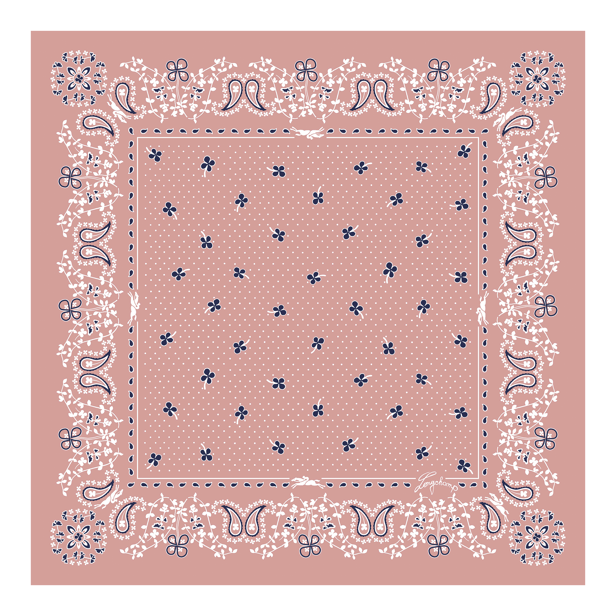 Carré de soie 50x50, Rosethé - Vue 1 de
2 - agrandir le zoom French Bandana Carré de soie 50x50, Rosethé
