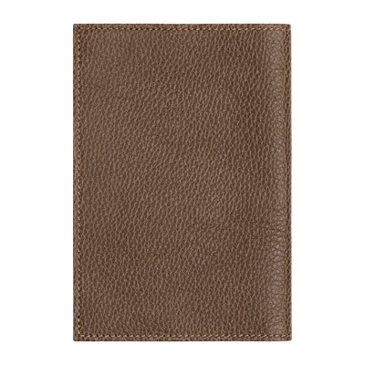 Le Foulonn&eacute; Passport cover , Taupe - Leather