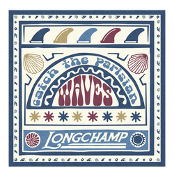 Catch The Parisian Wave Silk scarf 50 , Burgundy - Silk