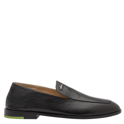 Au Sultan Mocasín , Cuero - Negro