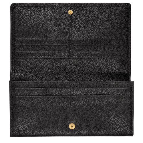 Le Foulonné Long continental wallet, Black