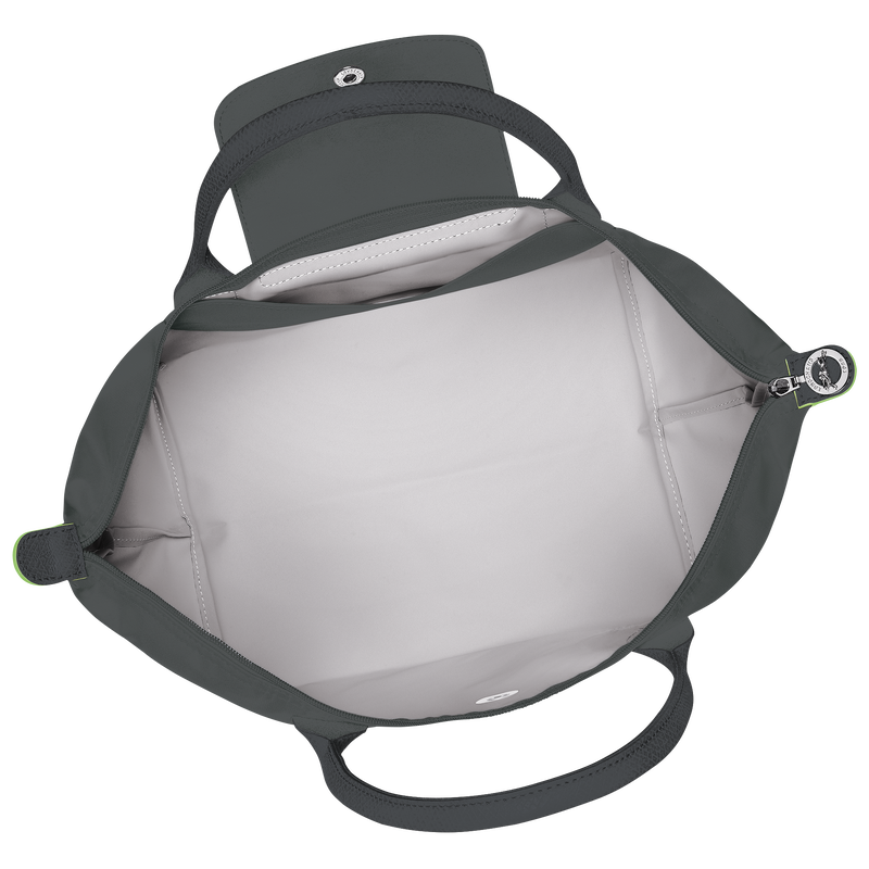 Sac &agrave; main S Le Pliage Green , Toile recycl&eacute;e - Graphite  - Vue 5 de 6