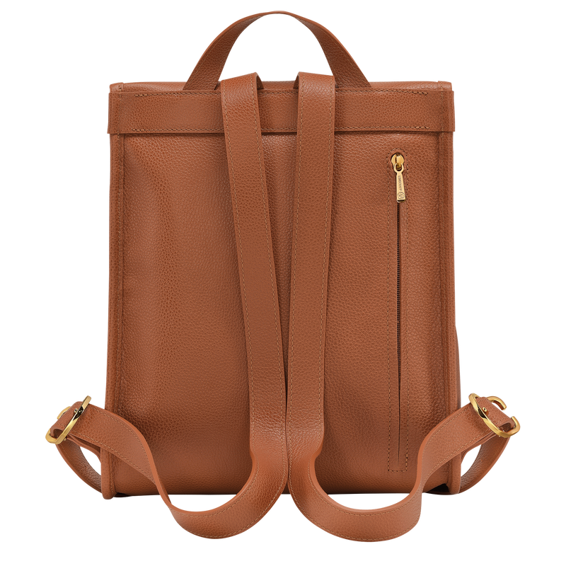 Le Foulonné Backpack , Caramel - Leather  - View 4 of 5