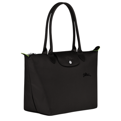 Le Pliage Green Schoudertas M, Zwart