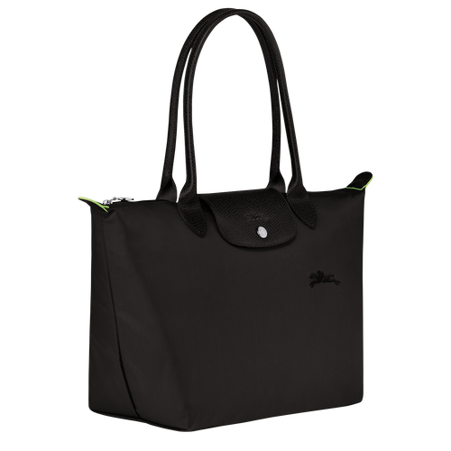 Sac cabas M Le Pliage Green , Toile recyclée - Noir - Vue 3 de 7