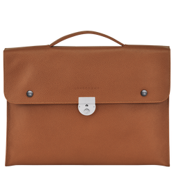 Le Foulonn&eacute; S Briefcase , Caramel - Leather
