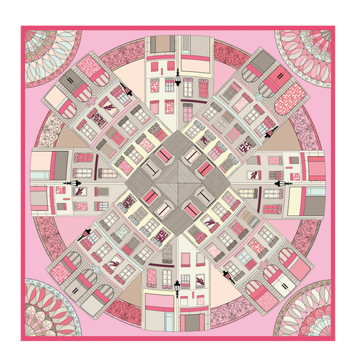 Zijden sjaal, Roze - View 1 of 1 Zijden sjaal, Roze, hi-res - View 1 of 1