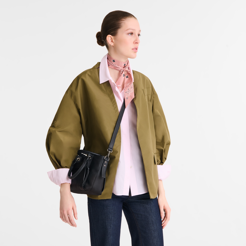 Sac &agrave; main S Longchamp 3D , Cuir - Noir  - Vue 2 de 6