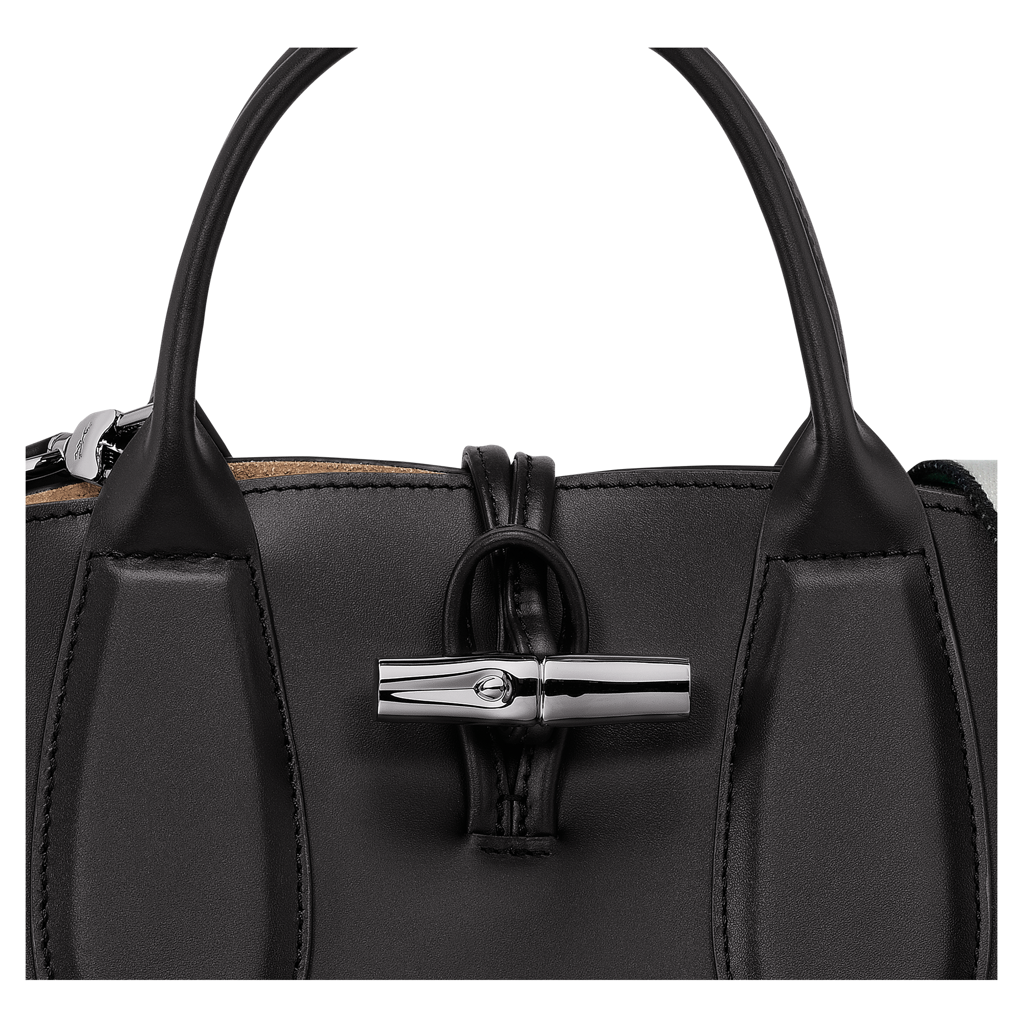 Longchamp Roseau XS Handbag with Crossbody Strap Black Women