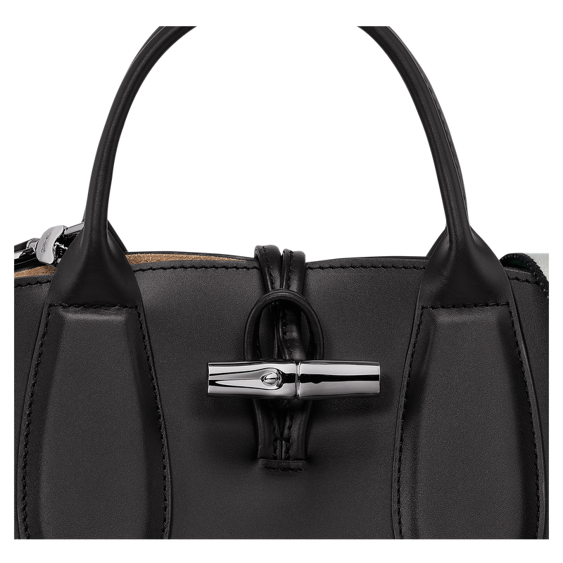 Roseau S Handbag , Black - Leather  - View 7 of 7