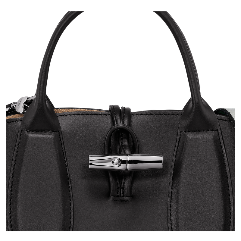 Roseau S Handbag , Black - Leather  - View 7 of  7