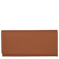 Longchamp Veau Foulonne Continental Wallet Leather Powder NEW