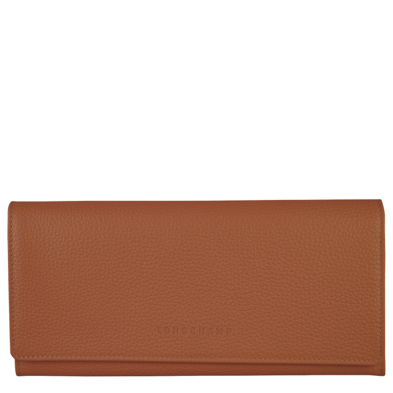 Le Foulonné Continental wallet , Caramel - Leather  - View 1 of 4