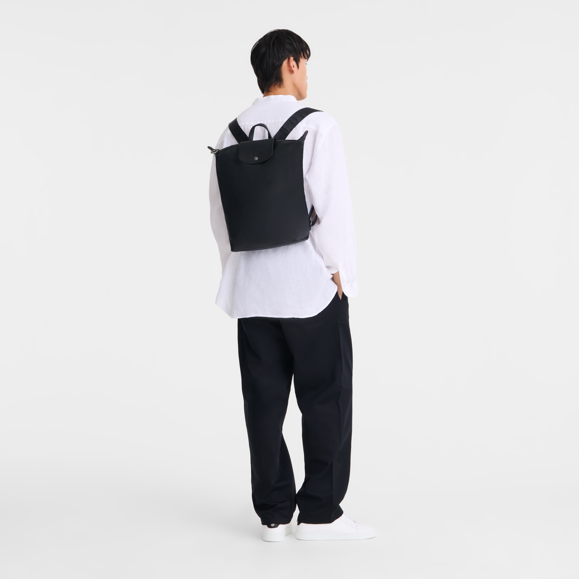 ル プリアージュ® エクストラ M バックパック ブラック - レザー ル プリアージュ® エクストラ M バックパック ブラック - レザー