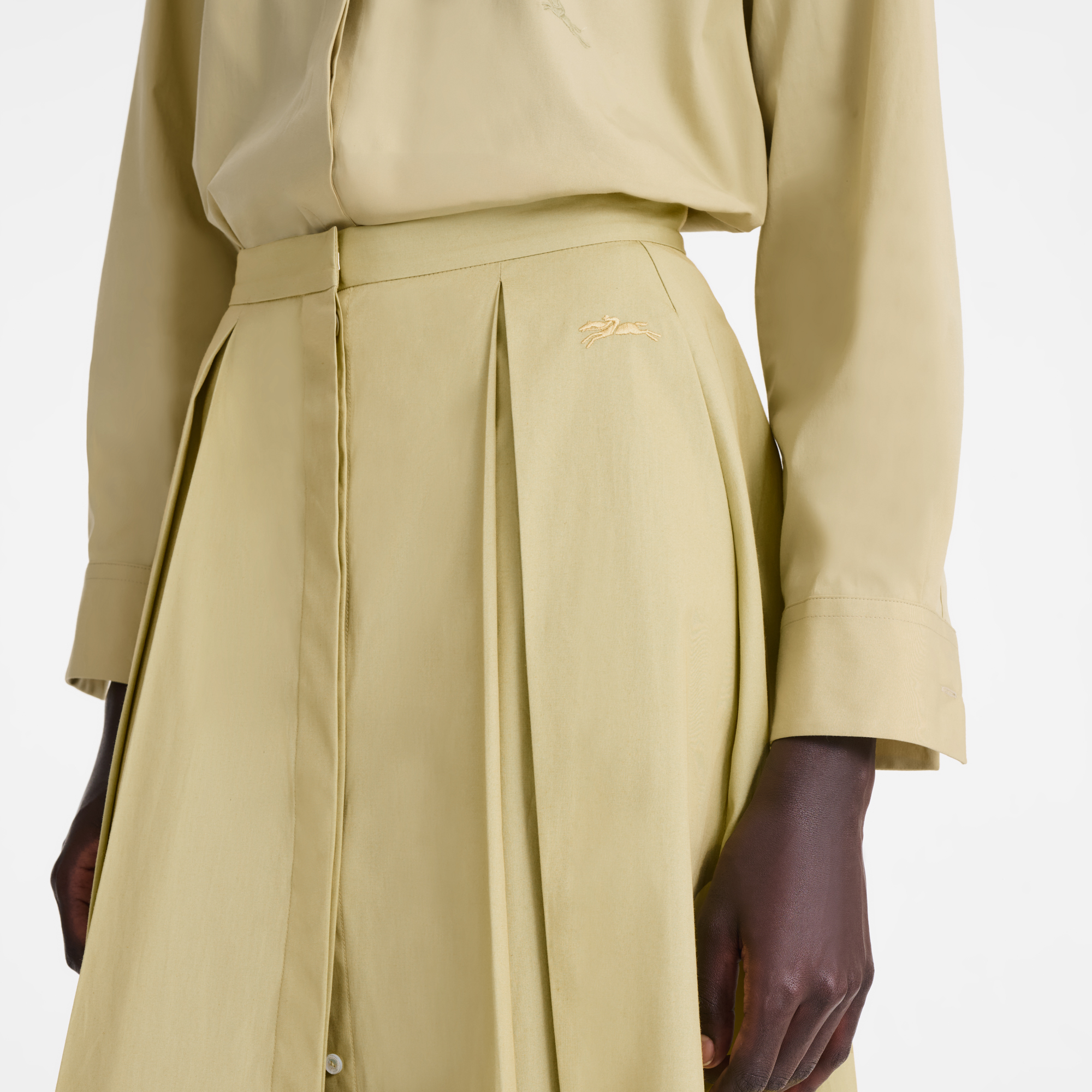 null Falda midi, Pistacho