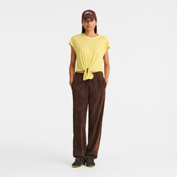 Top , Lime - Crepe jersey