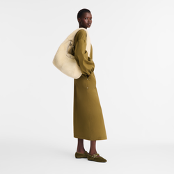 Le Pliage Xtra L Hobo bag , Ecru - Leather