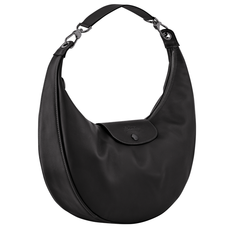 Borsa da spalla L Le Pliage Xtra , Pelle - Nero  - View 3 of  6