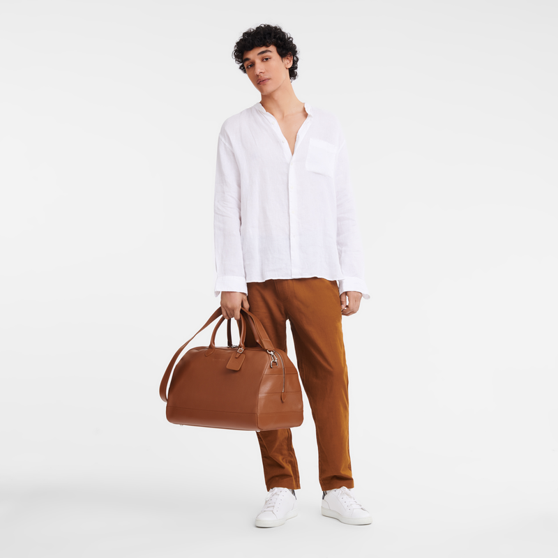 Le Foulonn&eacute; Bolsa de viaje L , Cuero - Caramelo  - Vista 2 de 4