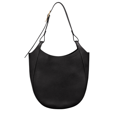 Sac port&eacute; &eacute;paule L Le Foulonn&eacute; , Cuir - Noir