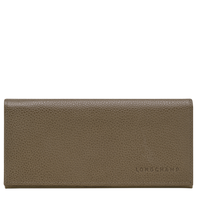 Le Foulonné Cartera continental grande , Cuero - Alcaparra