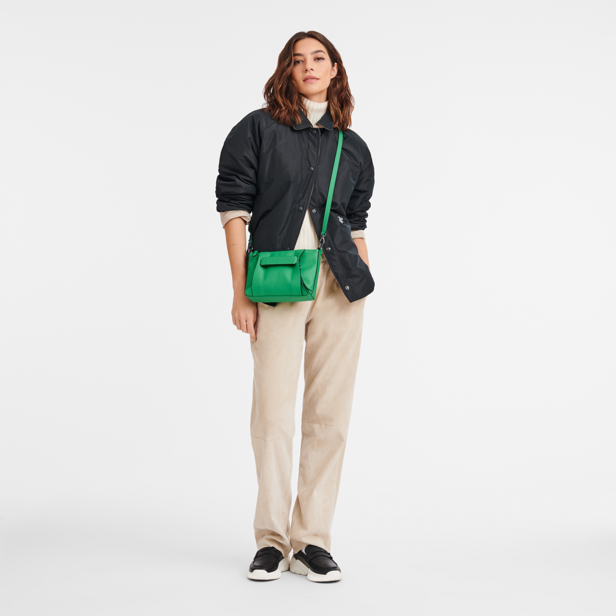 Longchamp 3D S Crossbody bag Green - Leather | Longchamp GB