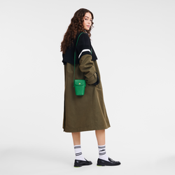 Etui téléphone avec cordon Épure , Cuir - Vert