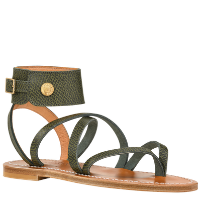 Longchamp x K.Jacques Sandals, Fichte