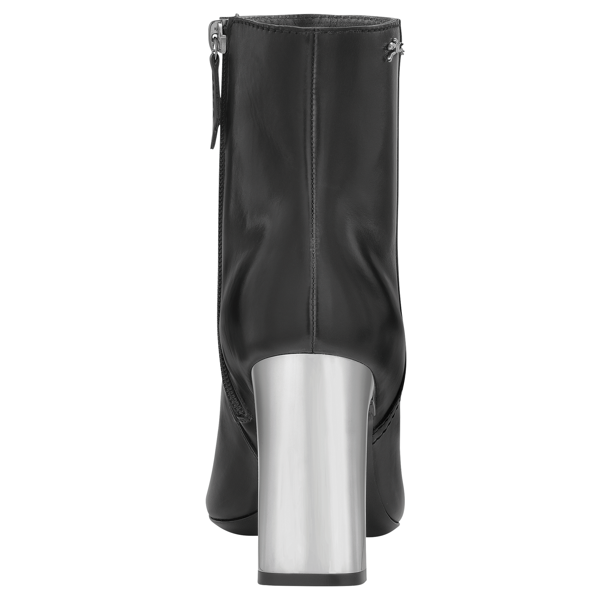 Longchamp Métal High heel low boots Black Leather Longchamp US