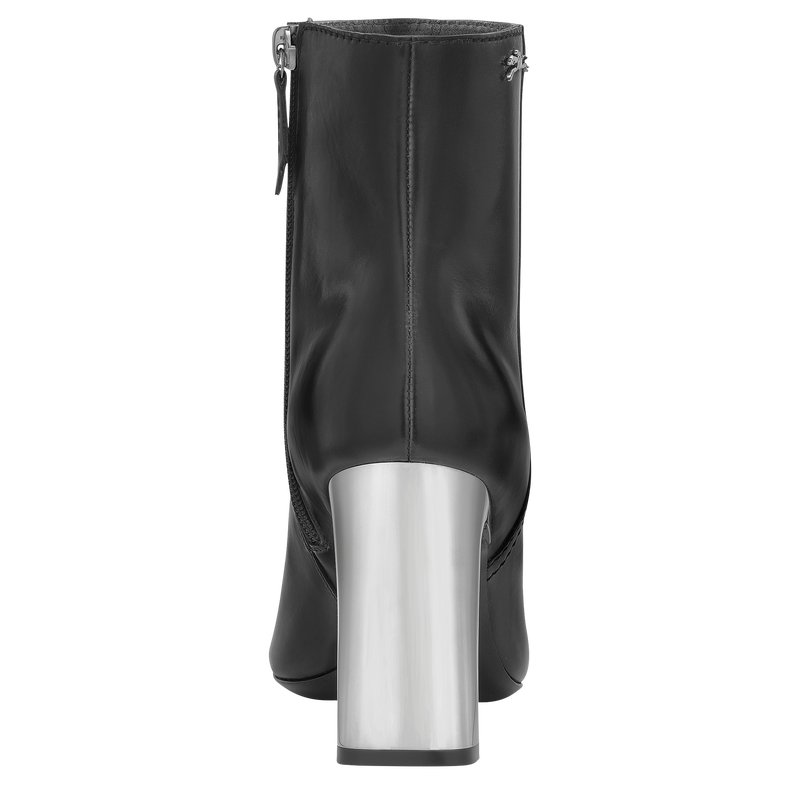 Longchamp Métal High heel low boots , Black - Leather  - View 3 of  3