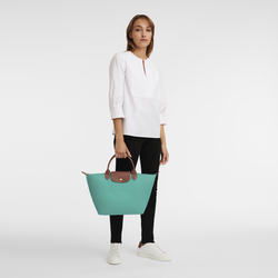 Le Pliage 原創系列 手提包 M , 綠松石色 - 再生帆布