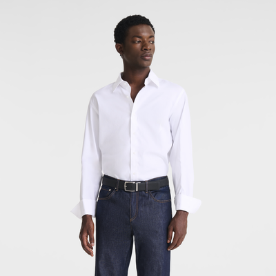 Cintura da uomo Le Foulonn&eacute; , Pelle - Blu Navy/Nero