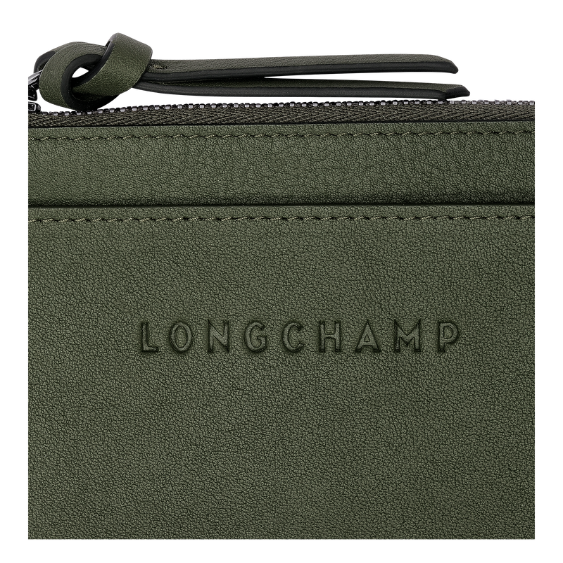 Porte-cartes Longchamp 3D , Cuir - Kaki  - Vue 4 de 4