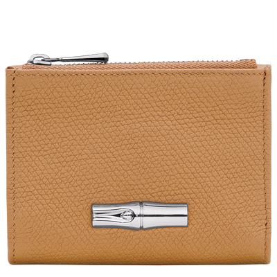 Le Roseau Compact wallet , Walnut - Leather