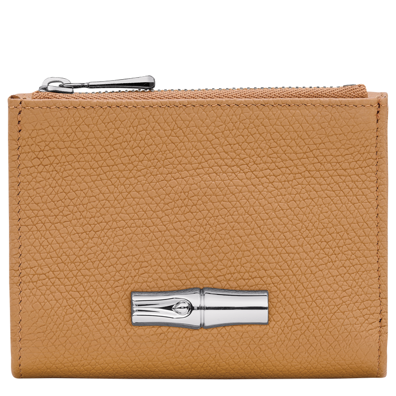 Le Roseau Compact wallet , Walnut - Leather  - View 1 of  3