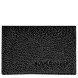 Le Foulonn&eacute; Card holder , Black - Leather