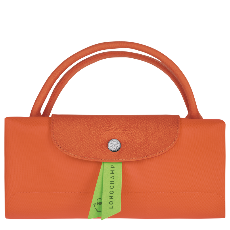 Le Pliage Green 旅行袋 S , 橘紅色 - 再生帆布  - 查看 5 5
