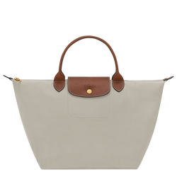 Le Pliage Original M Handbag , Pebble - Recycled canvas