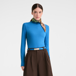 Le Roseau Ladies' belt , Azure - Leather