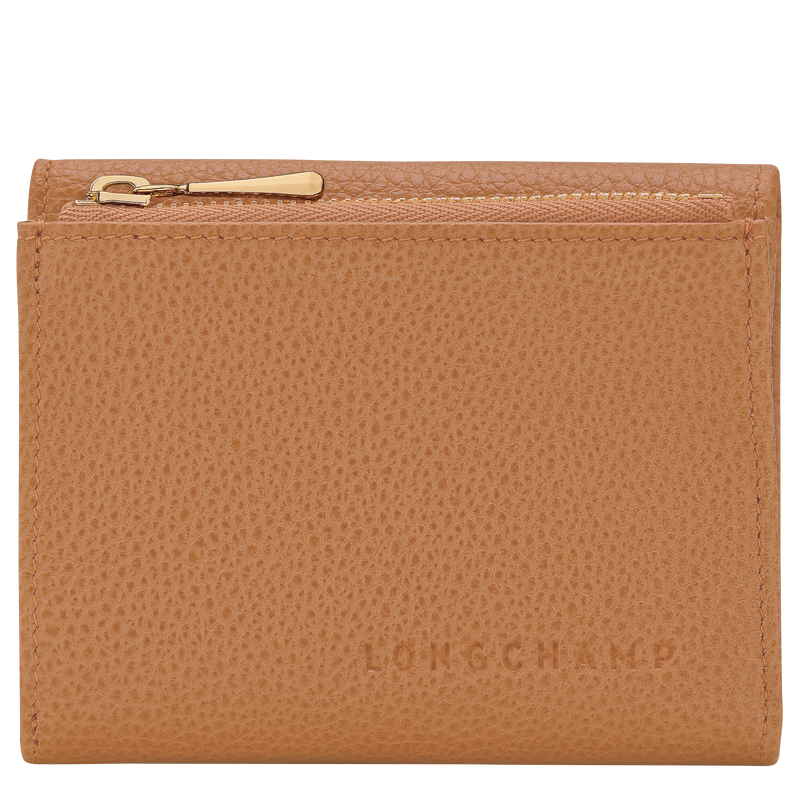 Le Foulonn&eacute; Compact wallet , Pecan - Leather  - View 1 of  3