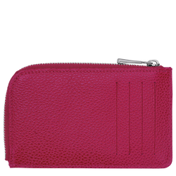 Le Foulonné Card holder , Beetroot - Leather