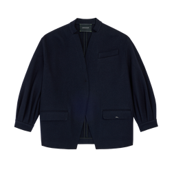 Jacket , Navy - Wool broadcloth