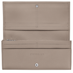 Le Roseau Flap wallet , Clay - Leather