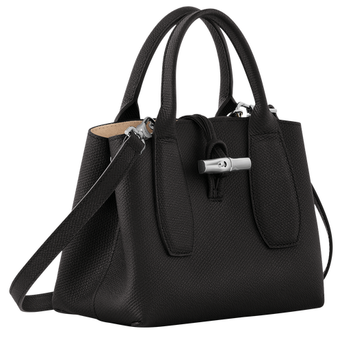 Le Roseau S Handbag , Black - Leather - View 3 of  6