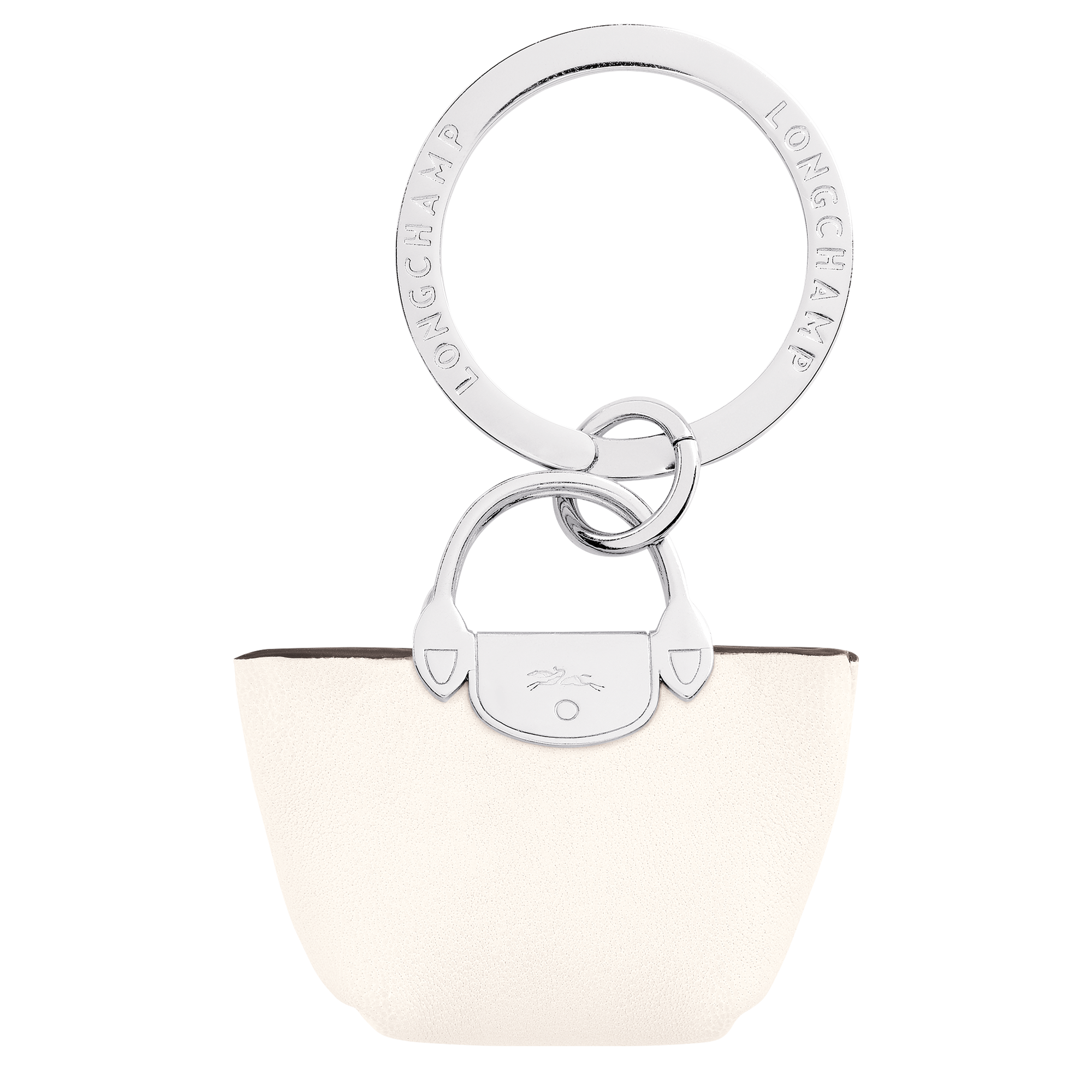 Le Pliage Cuir Schlüsselanhänger Pliage, Ecru