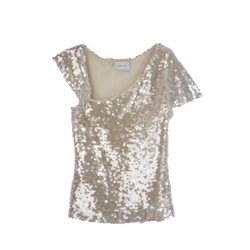 Top , Ivory - Sequin