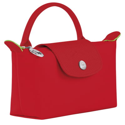 Le Pliage Green 附提把的小袋子, 番茄紅