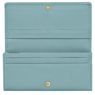 Le Foulonné Continental wallet, Eucalyptus