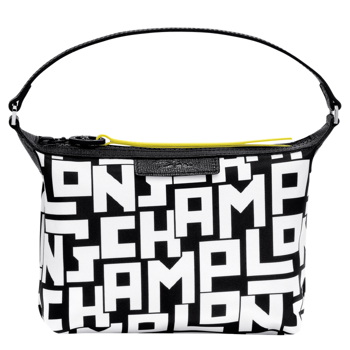 Le Pliage LGP Clutch, Black/White